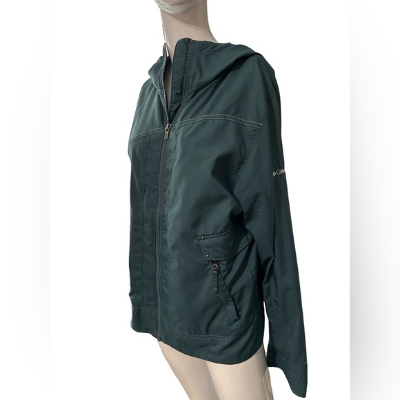 Columbia Green Utility Jacket Zip Front Casual - Picture 2 of 9